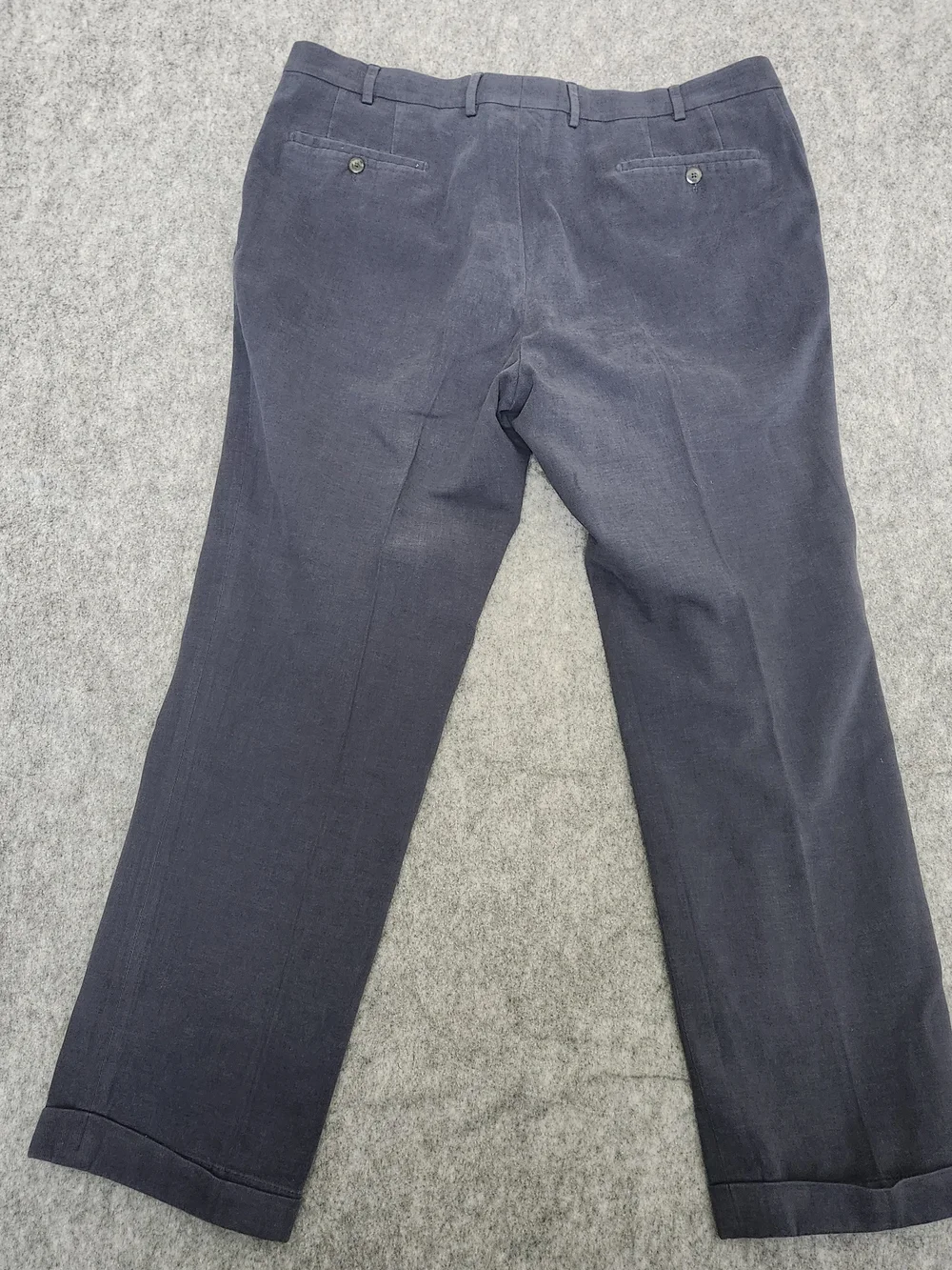 Men's Navy Linen Blend Dress Pants